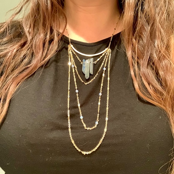 Express gray geode necklace - Picture 3 of 6